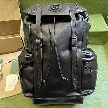 Bagsaaa Gucci Leather Double G backpack black -  38x 44x 15cm