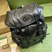 Bagsaaa Gucci Leather Double G backpack black -  38x 44x 15cm - 3