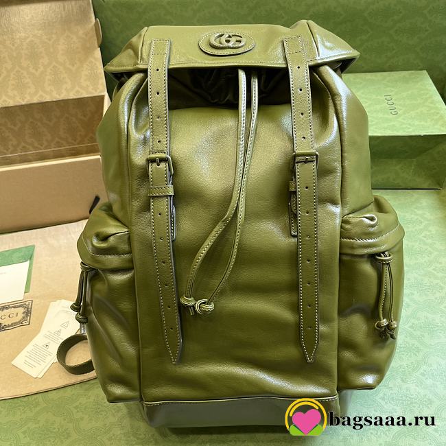 	 Bagsaaa Gucci Leather Double G backpack green - 38x 44x 15cm - 1