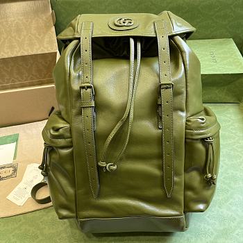 	 Bagsaaa Gucci Leather Double G backpack green - 38x 44x 15cm