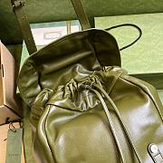 	 Bagsaaa Gucci Leather Double G backpack green - 38x 44x 15cm - 5