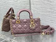 Bagsaaa Dior Lady D - Joy Medium Pink Bag - 26 x 13.5 x 5 cm - 1