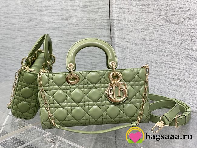 	 Bagsaaa Dior Lady D - Joy Medium Ethereal Green Bag - 26 x 13.5 x 5 cm - 1