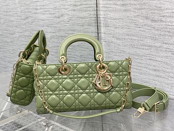 	 Bagsaaa Dior Lady D - Joy Medium Ethereal Green Bag - 26 x 13.5 x 5 cm