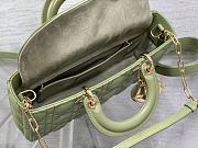 	 Bagsaaa Dior Lady D - Joy Medium Ethereal Green Bag - 26 x 13.5 x 5 cm - 6