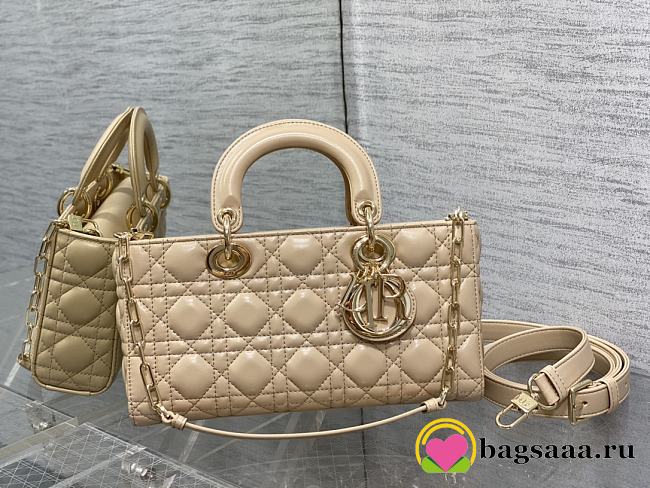 Bagsaaa Dior Lady D - Joy Medium Beige Bag - 26 x 13.5 x 5 cm - 1