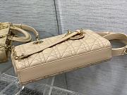 Bagsaaa Dior Lady D - Joy Medium Beige Bag - 26 x 13.5 x 5 cm - 5