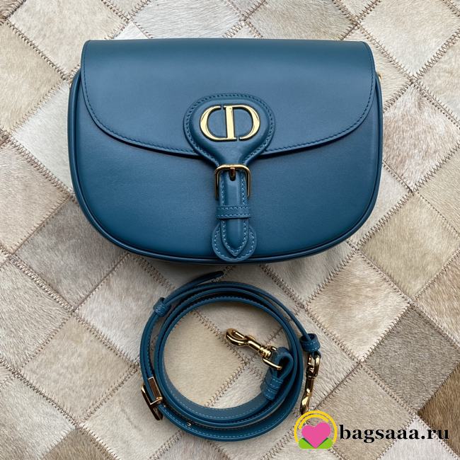 	 Bagsaaa Dior Medium Bobby Dark Blue Bag - 22 x 17 x 6 cm - 1