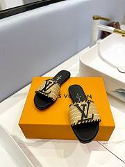 Bagsaaa Louis Vuitton Flat Slides Black - 1