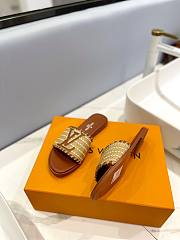	 Bagsaaa Louis Vuitton Flat Slides Brown - 6