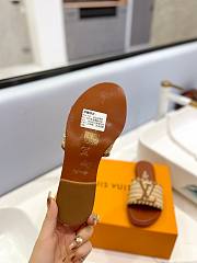 	 Bagsaaa Louis Vuitton Flat Slides Brown - 5
