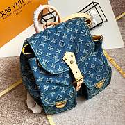 Bagsaaa Louis Vuitton Denim Backpack - 28.5z27.4x20cm - 4