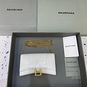 Bagsaaa Balenciaga Hourglass Wallet On Chain White Bag - 19cm - 1