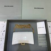 Bagsaaa Balenciaga Hourglass Wallet On Chain White Bag - 19cm - 5