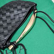 	 Bagsaaa Bottega Veneta Sardine Top Handle Black Bag - 20*12*2.5cm - 6