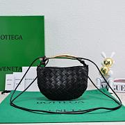 	 Bagsaaa Bottega Veneta Sardine Top Handle Black Bag - 20*12*2.5cm - 4