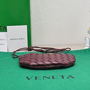 	 Bagsaaa Bottega Veneta Sardine Top Handle Burgundy Bag - 20*12*2.5cm - 5