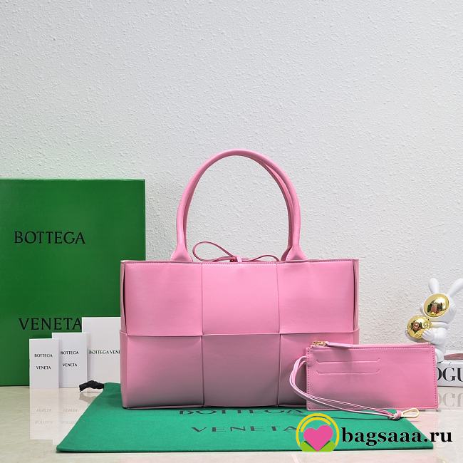 Bagsaaa Bottega Veneta Arco Tote Pink Bag - 36*24*12cm - 1
