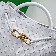 	 Bagsaaa Bottega Veneta Andiamo Medium white leather tote bag - 19*25*10.5cm - 3
