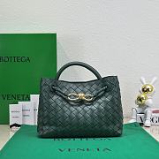 	 Bagsaaa Bottega Veneta Andiamo Medium dark green leather tote bag - 19*25*10.5cm - 1