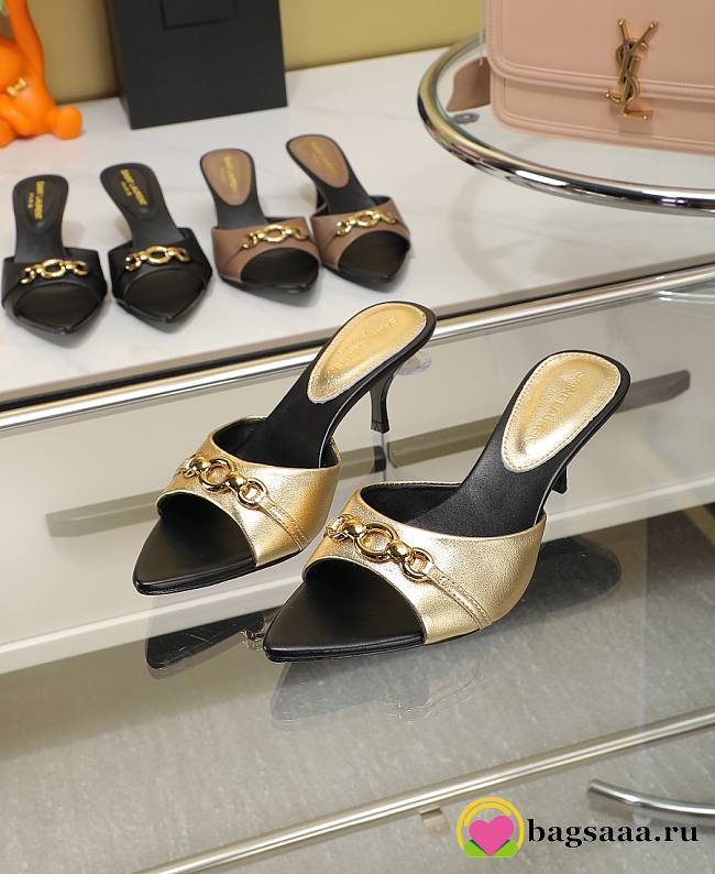 	 Bagsaaa YSL Gold Mules - 1