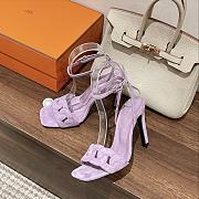 	 Bagsaaa Hermes Chaine Dancre Purple Sandals - 1