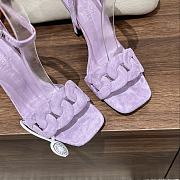 	 Bagsaaa Hermes Chaine Dancre Purple Sandals - 3
