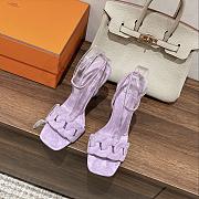 	 Bagsaaa Hermes Chaine Dancre Purple Sandals - 2