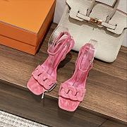 	 Bagsaaa Hermes Chaine Dancre Pink Sandals - 2
