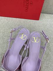 	 Bagsaaa Valentino VLOGO GLOW Crystal SLINGBACK Purple PUMP 80 MM - 3