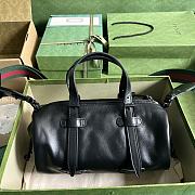 	 Bagsaaa Gucci Small duffle bag with tonal Double G Black - 28.5x 16x 16cm - 6
