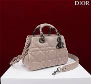 	 Bagsaaa Dior Lady 95.22 Nude Bag Black Hardware - 30×19×12cm - 4