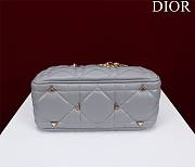 	 Bagsaaa Dior Lady 95.22 Grey Bag Gold Hardware - 30×19×12cm - 6