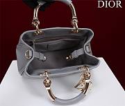 	 Bagsaaa Dior Lady 95.22 Grey Bag Gold Hardware - 30×19×12cm - 3