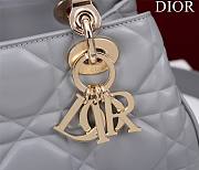 	 Bagsaaa Dior Lady 95.22 Grey Bag Gold Hardware - 30×19×12cm - 2