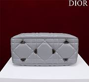 	 Bagsaaa Dior Lady 95.22 Grey Bag Black Hardware - 30×19×12cm - 2