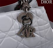 	 Bagsaaa Dior Lady 95.22 Grey Bag Black Hardware - 30×19×12cm - 5
