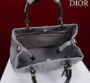 	 Bagsaaa Dior Lady 95.22 Grey Bag Black Hardware - 30×19×12cm - 6