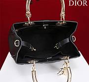 	 Bagsaaa Dior Lady 95.22 Black Bag Gold Hardware - 30×19×12cm - 3