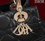 	 Bagsaaa Dior Lady 95.22 Black Bag Gold Hardware - 30×19×12cm - 6