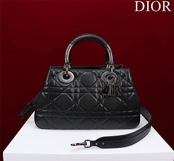 	 Bagsaaa Dior Lady 95.22 Black Bag Black Hardware - 30×19×12cm