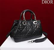 	 Bagsaaa Dior Lady 95.22 Black Bag Black Hardware - 30×19×12cm - 6