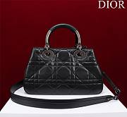 	 Bagsaaa Dior Lady 95.22 Black Bag Black Hardware - 30×19×12cm - 5