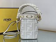 Bagsaaa Fendi Mon Tresor White canvas FF mini bag - 18*10*12cm - 4