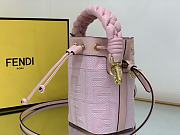	 Bagsaaa Fendi Mon Tresor Pink canvas FF mini bag - 18*10*12cm - 4
