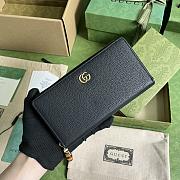 Bagsaaa Gucci GG Marmont Zippy Black Wallet - 19.5x 111x 3cm - 1