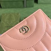 Bagsaaa Gucci Marmont Pink Leather Wallet - 11 x 8.5 x 3cm - 3