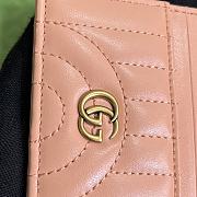 	 Bagsaaa Gucci Marmont Pink Leather Card Holder - 10x7cm - 4