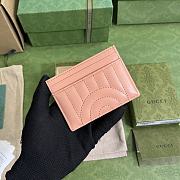 	 Bagsaaa Gucci Marmont Pink Leather Card Holder - 10x7cm - 2