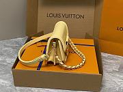 	 Bagsaaa Louis Vuitton Dauphine MM Yellow Calfskin - 17 x 25 x 10.5 cm - 4